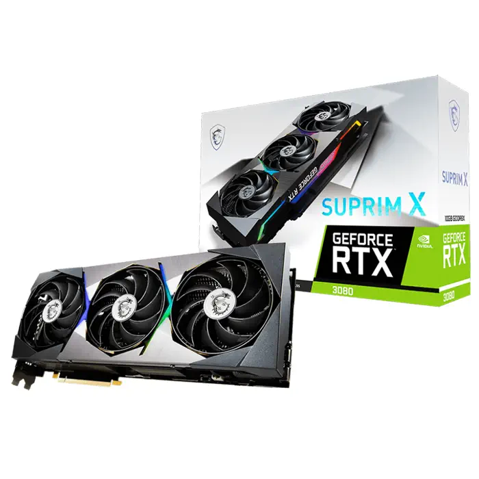 MSI GeForce RTX 3080 SUPRIM X 10G LHR 10GB GDDR6X 320Bit DX12 Gaming (Oyuncu) Ekran Kartı