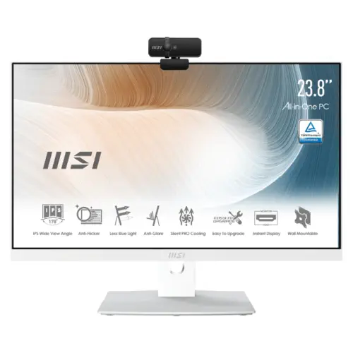 MSI Modern AM241TP 11M-238TR i7-1165G7 16GB 512GB SSD 23.8” Full HD Win10 Pro All In One PC