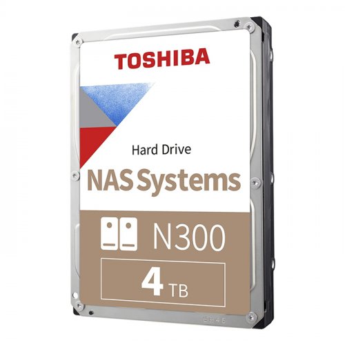 Toshiba N300 HDWG440UZSVA 4TB 7200Rpm 128MB SATA 3 NAS Harddisk