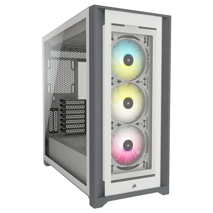 Corsair iCUE 5000X RGB CC-9011213-WW USB 3.1 Type-C Temperli Cam Beyaz E-ATX Mid-Tower Gaming (Oyuncu) Kasa