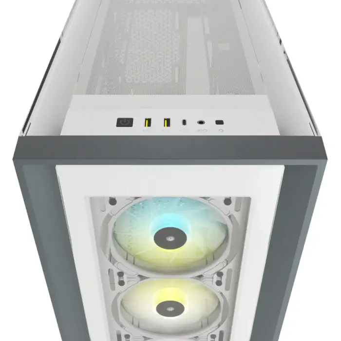 Corsair iCUE 5000X RGB CC-9011213-WW USB 3.1 Type-C Temperli Cam Beyaz E-ATX Mid-Tower Gaming (Oyuncu) Kasa