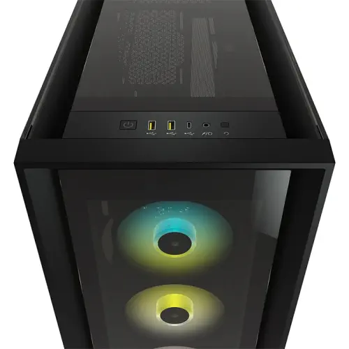 Corsair iCUE 5000X RGB CC-9011212-WW USB 3.1 Type-C Temperli Cam Siyah E-ATX Mid-Tower Gaming (Oyuncu) Kasa