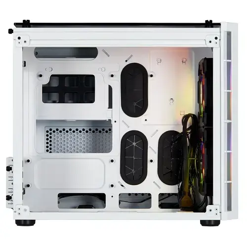 Corsair Crystal Series 280X RGB CC-9011137-WW USB 3.0 Temperli Cam Beyaz Micro-ATX Gaming (Oyuncu) Kasa