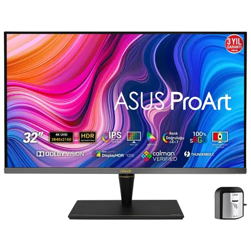 Asus ProArt Display PA32UCX-PK 32” 5ms 60Hz Adaptive-Sync IPS 4K UHD Monitör