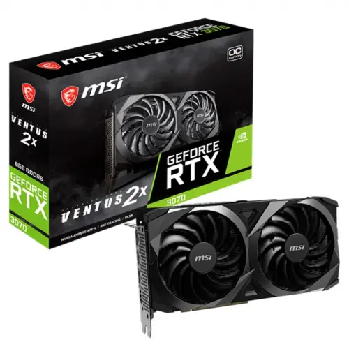 MSI GeForce RTX 3070 Ventus 2X 8G OC LHR 8GB GDDR6 256Bit DX12 Gaming (Oyuncu) Ekran Kartı