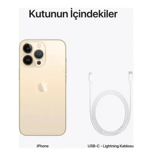 iPhone 13 Pro 128GB MLVC3TU/A Altın Cep Telefonu - Apple Türkiye Garantili