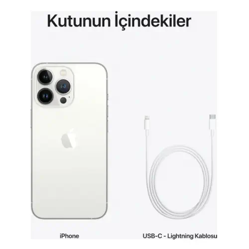 iPhone 13 Pro Max 128GB MLL73TU/A Gümüş Cep Telefonu - Apple Türkiye Garantili