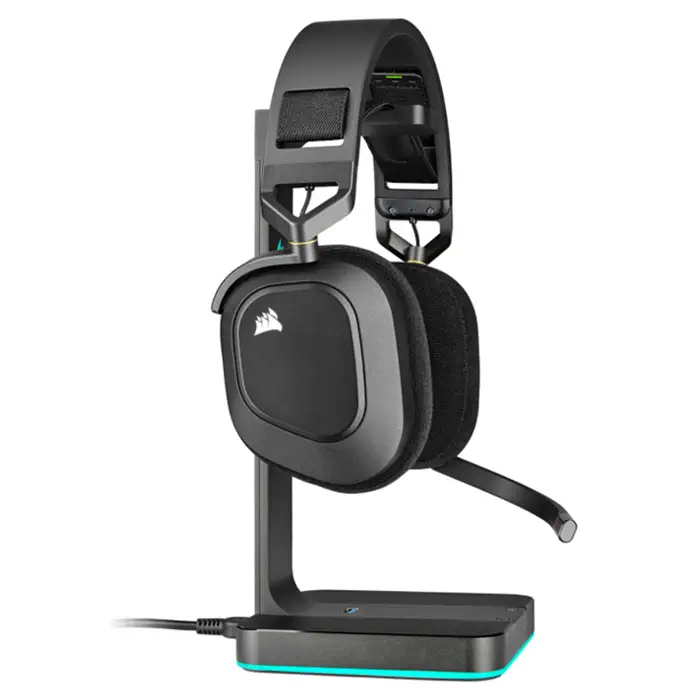 Corsair HS80 RGB Wireless Carbon CA-9011235-EU Mikrofonlu 7.1 Surround Kablosuz Gaming (Oyuncu) Kulaklık