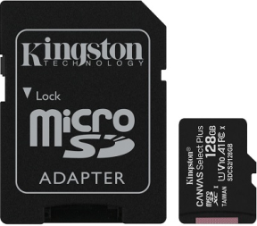 Kingston Canvas Plus 128GB SDCS2/128GB Class 10 100MB/s Okuma Hızlı MicroSD Hafıza Kartı