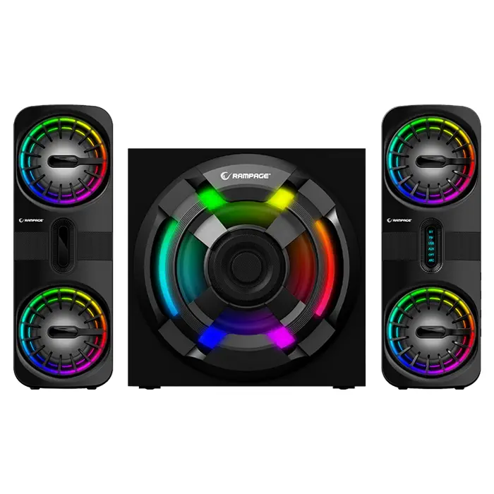 Rampage RMS-311 Shard 2+1 80W USB+HDMI+Bluetooth+FM RGB LED Gaming Speaker