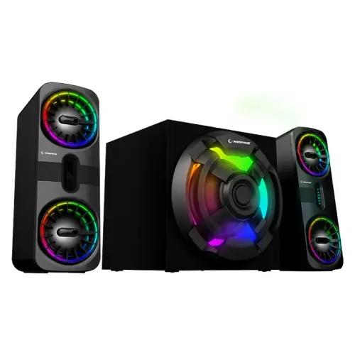 Rampage RMS-311 Shard 2+1 80W USB+HDMI+Bluetooth+FM RGB LED Gaming Speaker