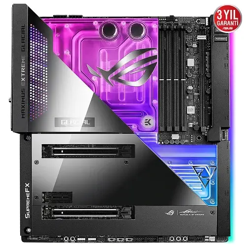 Asus ROG Maximus Z690 Extreme Glacial Intel Z690 Soket 1700 DDR5 6400(OC)MHz E-ATX Gaming (Oyuncu) Anakart
