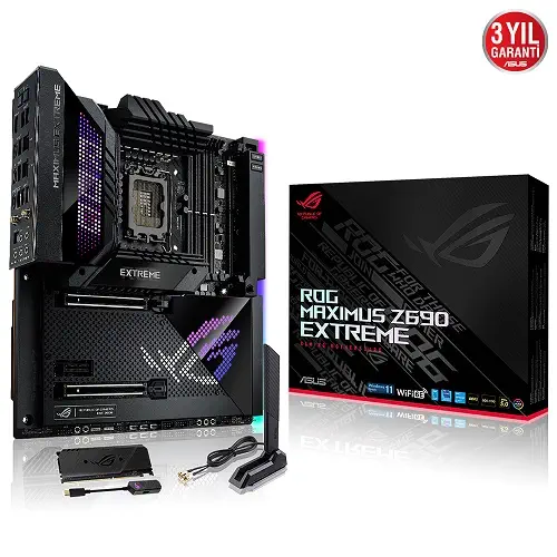 Asus ROG Maximus Z690 Extreme Intel Z690 Soket 1700 DDR5 6400(OC)MHz E-ATX Gaming (Oyuncu) Anakart