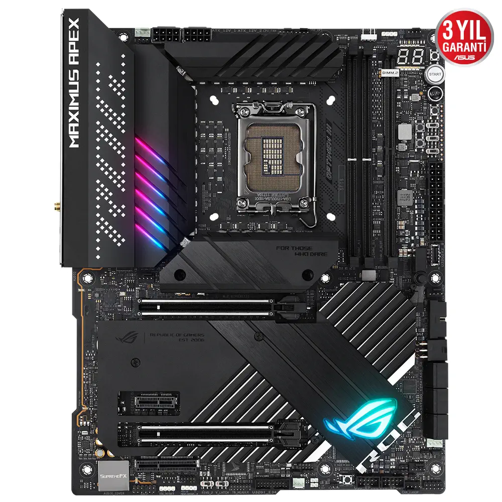 Asus ROG Maximus Z690 Apex Intel Z690 Soket 1700 DDR5 6600(OC)MHz ATX Gaming (Oyuncu) Anakart