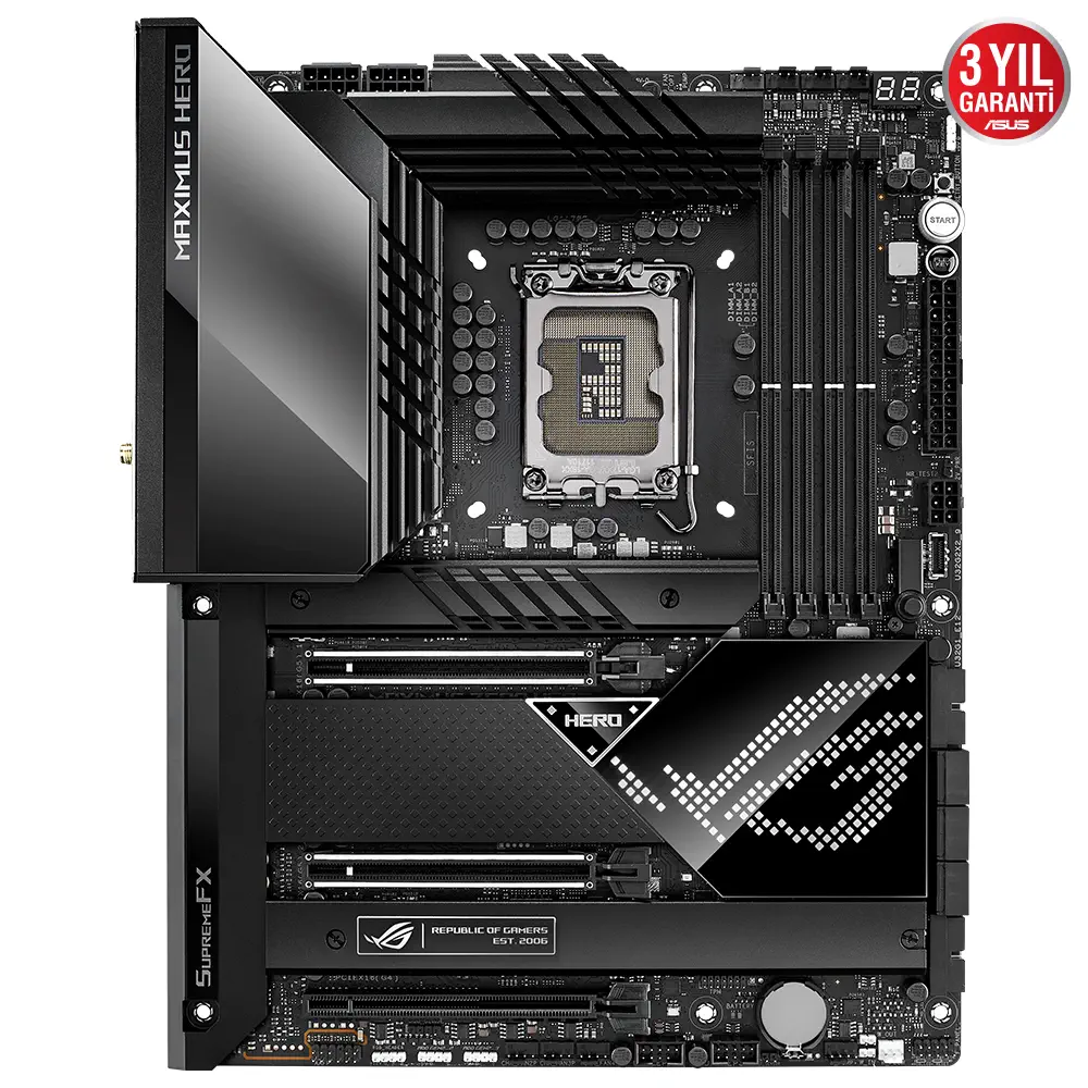Asus ROG Maximus Z690 Hero Intel Z690 Soket 1700 DDR5 6400(OC)MHz ATX Gaming (Oyuncu) Anakart