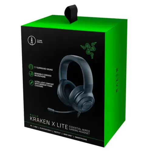 Razer Kraken X Lite RZ04-02950100-R381 7.1 Surround Mikrofonlu Kablolu Gaming (Oyuncu) Kulaklık