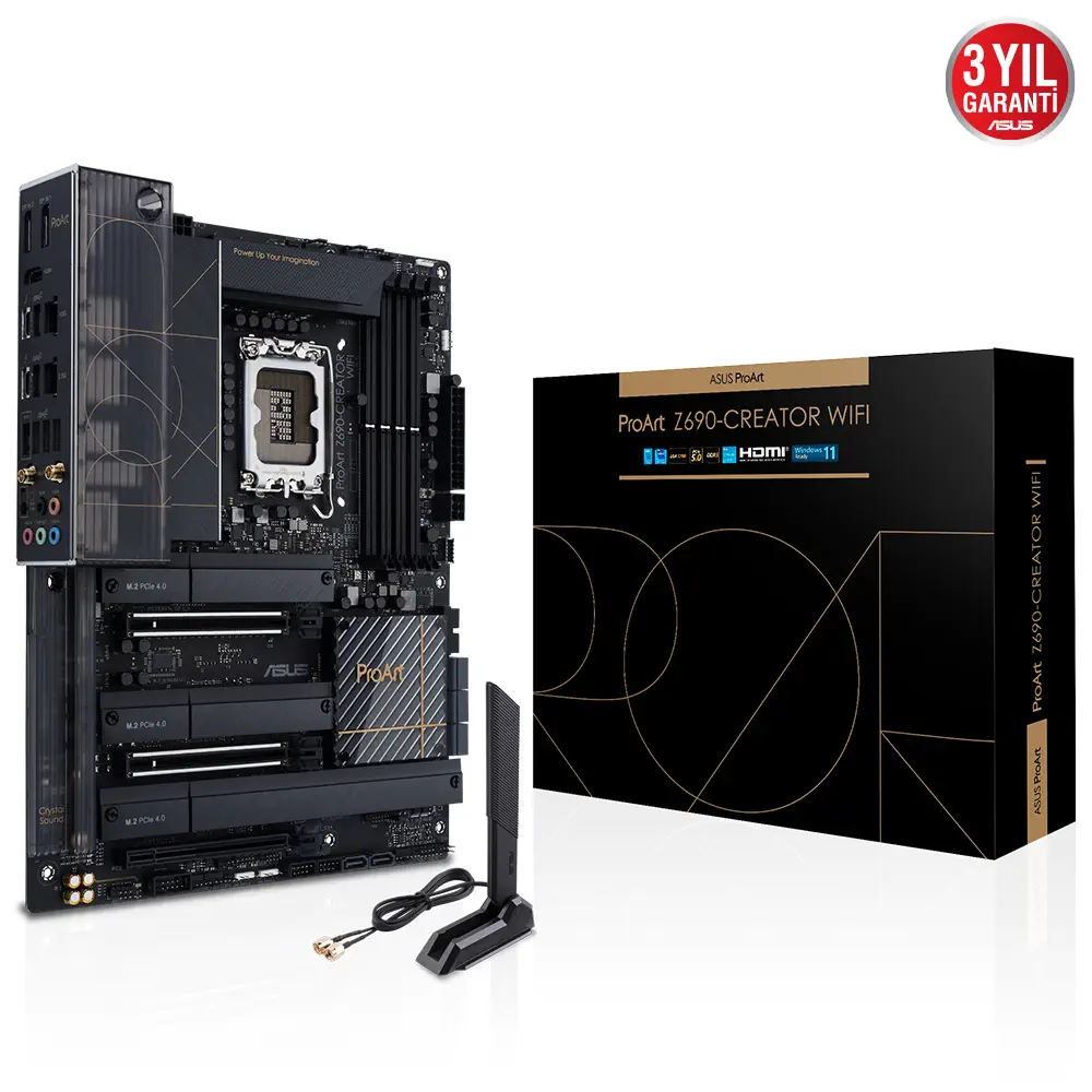 ASUS ProArt Z690-Creator WIFI Intel Z690 Soket 1700 DDR5 6000(OC)MHz ATX Anakart