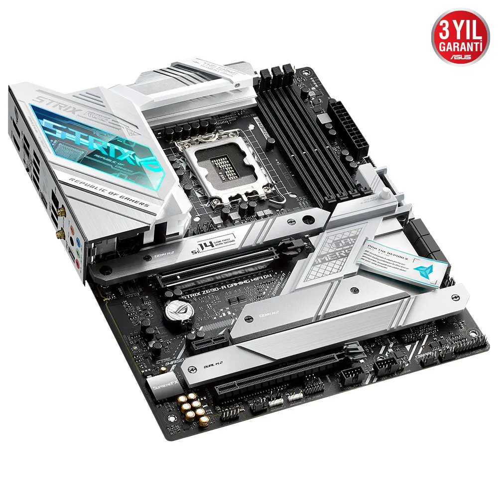 ASUS ROG Strix Z690-A Gaming WIFI D4 Intel Z690 Soket 1700 DDR4 5333(OC)MHz ATX Gaming (Oyuncu) Anakart