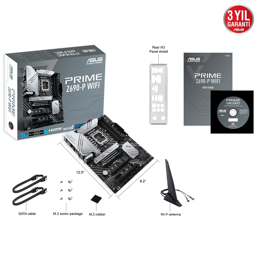 Asus Prime Z690-P WIFI Intel Z690 Soket 1700 DDR5 6000(OC)MHz ATX Gaming Anakart