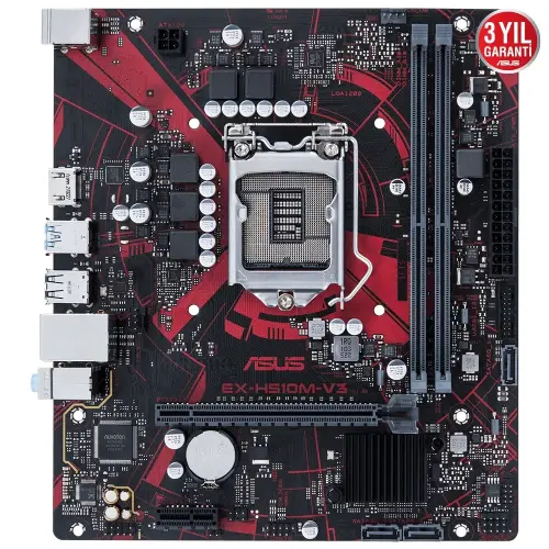 Asus EX-H510M-V3 Intel H510 Soket 1200 DDR4 3200(OC)MHz mATX Gaming (Oyuncu) Anakart