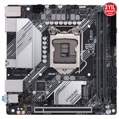 Asus Prime B460I-Plus Intel B460 Soket 1200 DDR4 2933MHz Mini-ITX Gaming (Oyuncu) Anakart