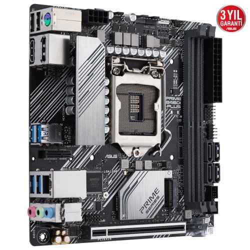 Asus Prime B460I-Plus Intel B460 Soket 1200 DDR4 2933MHz Mini-ITX Gaming (Oyuncu) Anakart