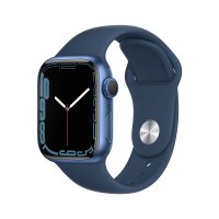 Apple Watch Series 7 GPS 41mm Mavi Alüminyum Kasa ve Abyss Mavi Spor Kordon - MKN13TU/A