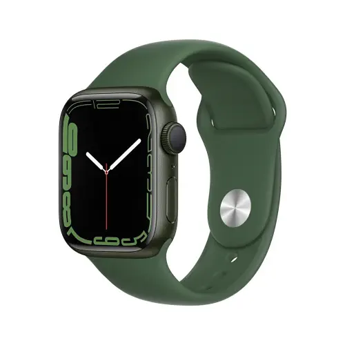 Apple Watch Series 7 GPS 41mm Yeşil Alüminyum Kasa ve Clover Spor Kordon - MKN03TU/A
