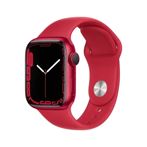 Apple Watch Series 7 GPS 41mm (PRODUCT) RED Alüminyum Kasa ve RED Spor Kordon - MKN23TU/A