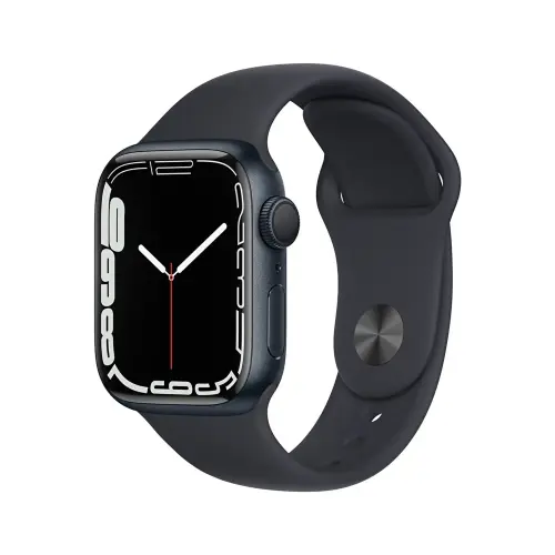 Apple Watch Series 7 GPS 41mm Gece Yarısı Alüminyum Kasa ve Gece Yarısı Spor Kordon - MKMX3TU/A