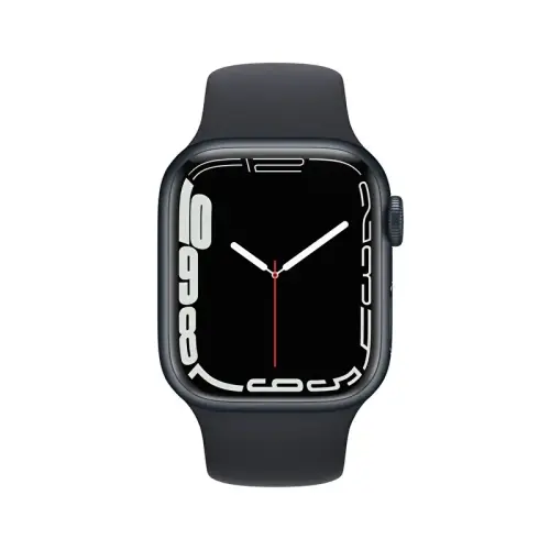 Apple Watch Series 7 GPS 41mm Gece Yarısı Alüminyum Kasa ve Gece Yarısı Spor Kordon - MKMX3TU/A