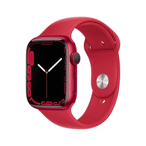 Apple Watch Series 7 GPS 45mm RED Alüminyum Kasa ve Spor Kordon - MKN93TU/A