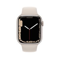 Apple Watch Series 7 GPS 45mm Yıldız Işığı Alüminyum Kasa ve Yıldız Işığı Spor Kordon - MKN63TU/A