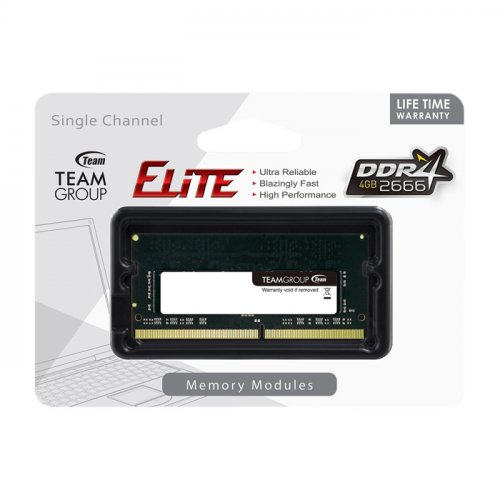 Team Elite 4GB (1x4GB) 2666MHz CL19 DDR4 Notebook Ram (TED44G2666C1901)