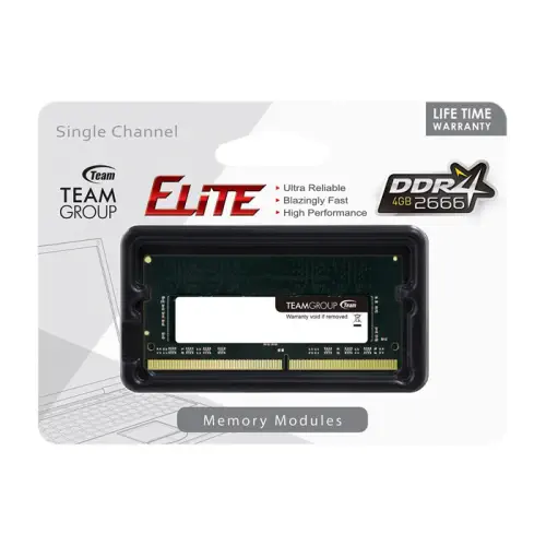 Team Elite 4GB (1x4GB) 2666MHz CL19 DDR4 Notebook Ram (TED44G2666C1901)