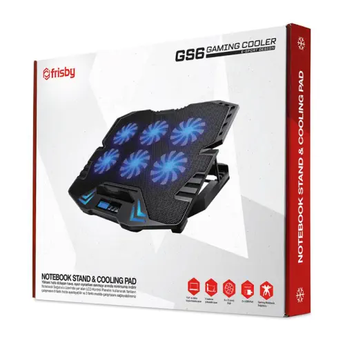 Frisby GS6 FNC-5235ST 6xFan 2xUSB 15.6” Gaming Notebook Soğutucu