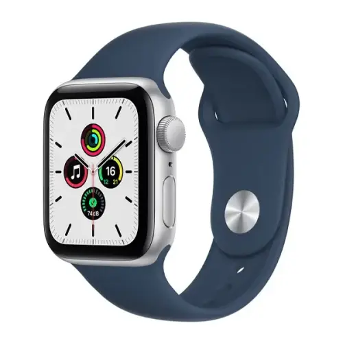 Apple Watch SE GPS 44mm Gümüş Alüminyum Kasa ve Uçurum Mavisi Spor Kordon MKQ43TU/A