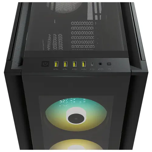 Corsair iCUE 7000X RGB CC-9011226-WW USB 3.1 Type-C Temperli Cam Siyah E-ATX Full-Tower Gaming (Oyuncu) Kasa
