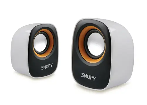 Snopy SN-120 2.0 Beyaz/Sarı USB Speaker