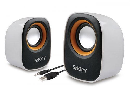 Snopy SN-120 2.0 Beyaz/Sarı USB Speaker