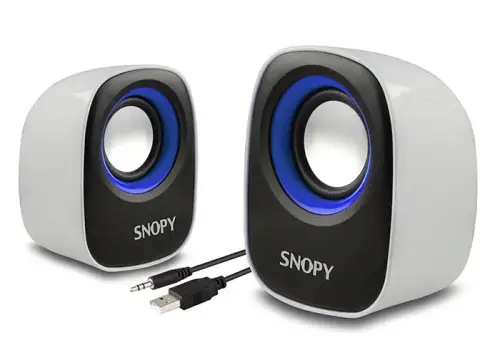 Snopy SN-120 2.0 Beyaz/Mavi USB Speaker