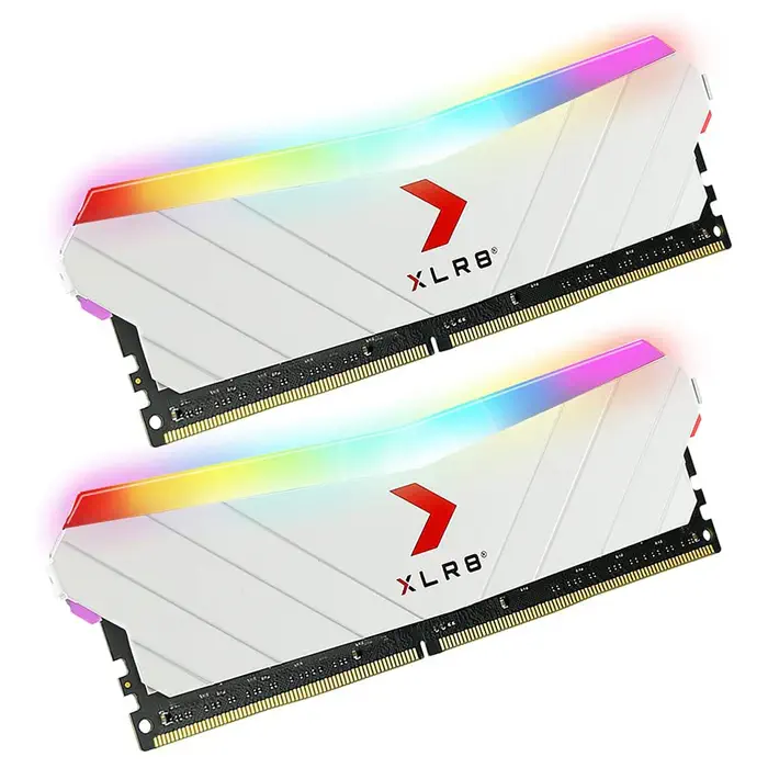 PNY XLR8 Gaming EPIC-X RGB White 16GB (2x8GB) 3200MHz CL16 DDR4 Gaming Ram (MD16GK2D4320016XWRGB)