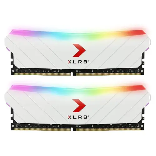 PNY XLR8 Gaming EPIC-X RGB White 16GB (2x8GB) 3200MHz CL16 DDR4 Gaming Ram (MD16GK2D4320016XWRGB)