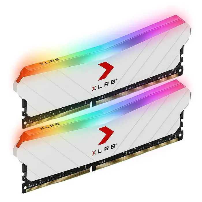 PNY XLR8 Gaming EPIC-X RGB White 16GB (2x8GB) 3200MHz CL16 DDR4 Gaming Ram (MD16GK2D4320016XWRGB)
