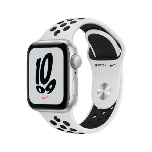 Apple Watch Nike SE GPS 40mm MKQ23TU/A Gümüş Alüminyum Kasa ve Saf Platin/Siyah Nike Spor Kordon Akıllı Saat