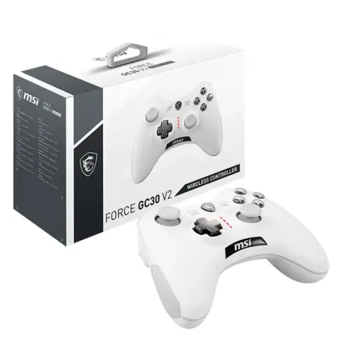 MSI Force GC30 V2 White PC/Android Kablosuz Beyaz Gamepad