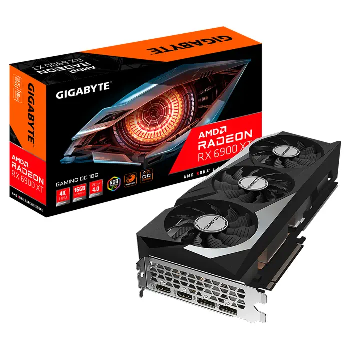Gigabyte Radeon RX 6900 XT Gaming OC 16G GV-R69XTGAMING OC-16GD 16GB GDDR6 256Bit DX12 Gaming (Oyuncu) Ekran Kartı