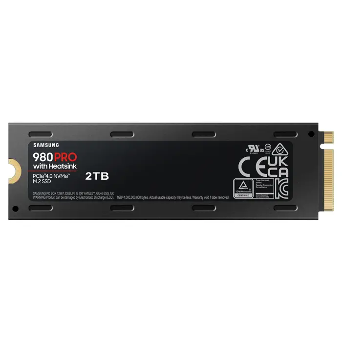 Samsung 980 PRO w/Heatsink MZ-V8P2T0CW 2TB 7000/5100MB/s PCIe NVMe M.2 SSD Disk