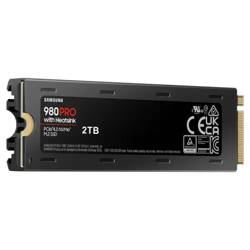 Samsung 980 PRO w/Heatsink MZ-V8P2T0CW 2TB 7000/5100MB/s PCIe NVMe M.2 SSD Disk