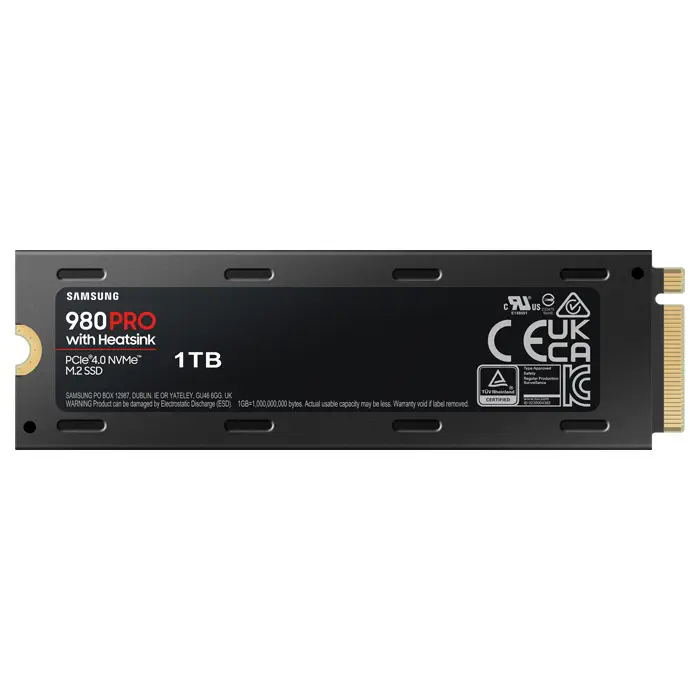 Samsung 980 PRO w/Heatsink MZ-V8P1T0CW 1TB 7000/5000MB/s PCIe NVMe M.2 SSD Disk